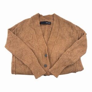 Isabel Benenato Sweater Women's 38 Brown Merino Wool Yak‎ Cardigan Made In Italy